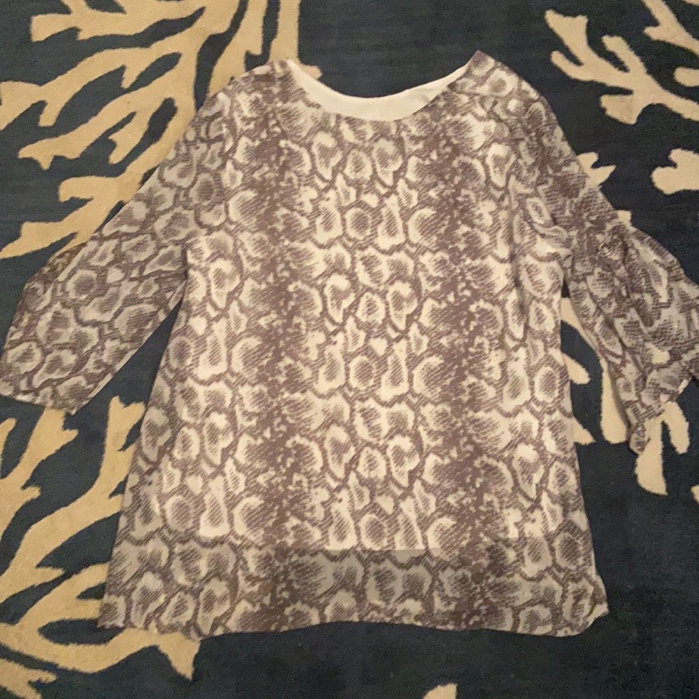 Snake Print Flowy Top